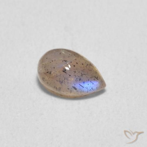 Labradorite Multicolore naturale da 0.52 ct, Forma a pera, Traslucido
