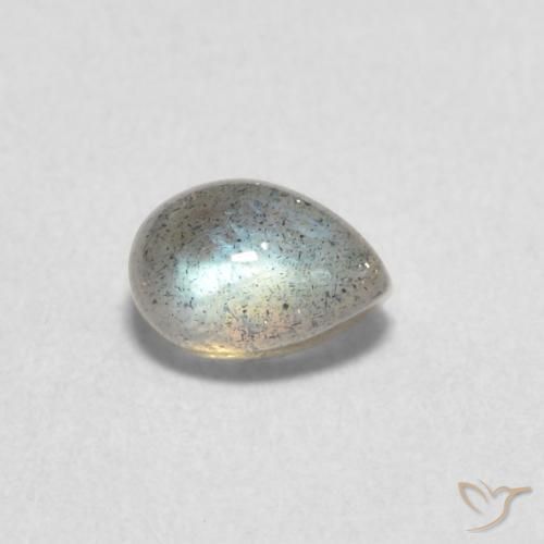 Labradorite Multicolore naturale da 0.80 ct, Forma a pera, Traslucido