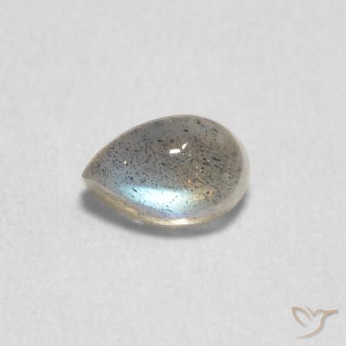 0.78ct Naturale Multicolore Labradorite, Forma a pera, Traslucido, Photo A