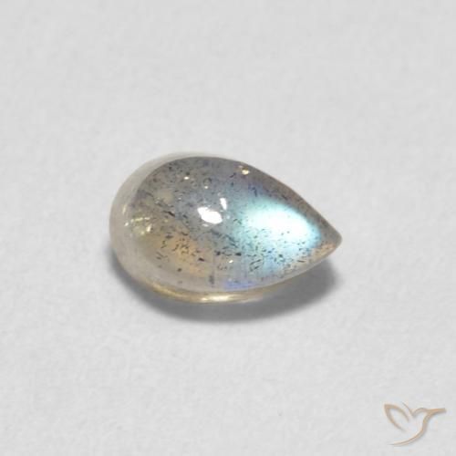 Labradorite Multicolore naturale da 0.78 ct, Forma a pera, Traslucido