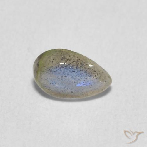 Labradorite Multicolore naturale da 0.61 ct, Forma a pera, Traslucido