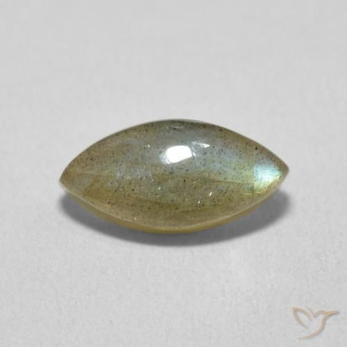 2.23ct Naturale Multicolore Labradorite, Taglio marquise, Traslucido