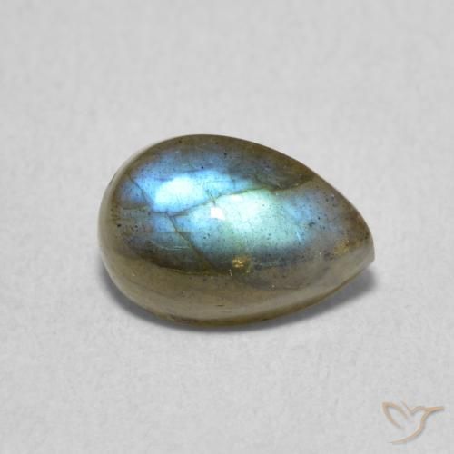 Labradorite Multicolore naturale da 1.78 ct, Forma a pera, Traslucido
