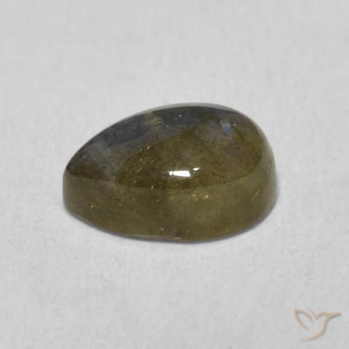 Labradorite Multicolore naturale da 1.78 ct, Forma a pera, Traslucido
