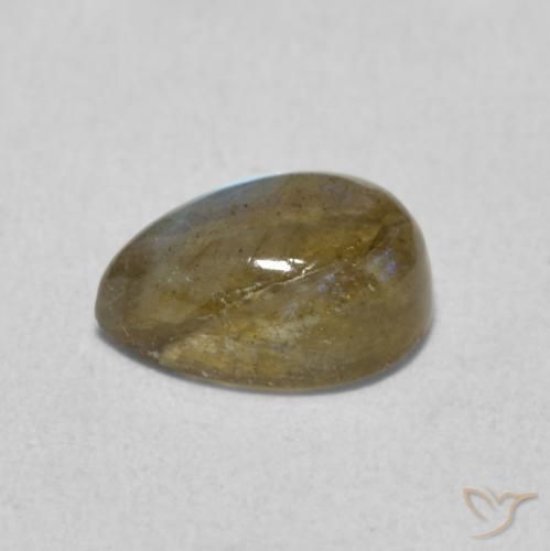 Labradorite Multicolore naturale da 1.79 ct, Forma a pera, Traslucido