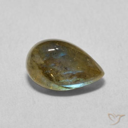 Labradorite Multicolore naturale da 1.43 ct, Forma a pera, Traslucido