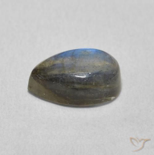 Labradorite Multicolore naturale da 1.63 ct, Forma a pera, Traslucido