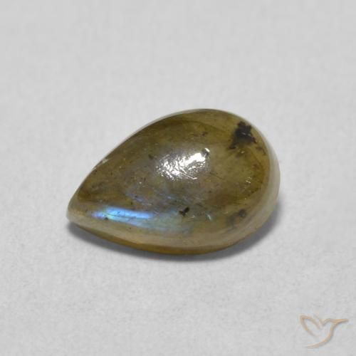 Labradorite Multicolore naturale da 1.59 ct, Forma a pera, Traslucido