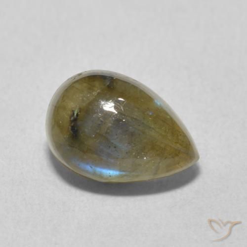 Labradorite Multicolore naturale da 2.44 ct, Forma a pera, Traslucido