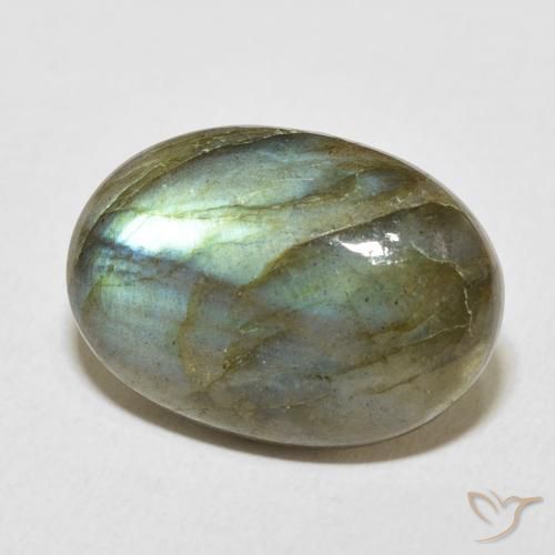 Labradorite Multicolore naturale da 11.54 ct, Ovale, Traslucido
