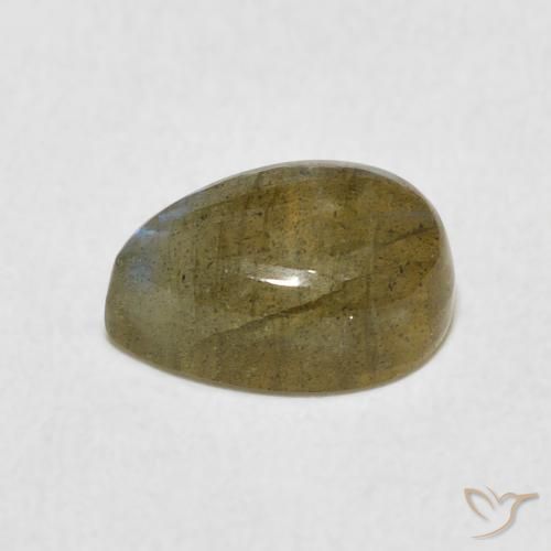 Labradorite Multicolore naturale da 2.58 ct, Forma a pera, Traslucido