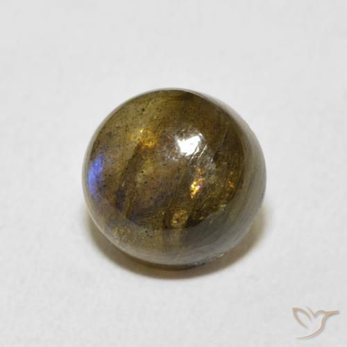 Labradorite Multicolore naturale da 2.54 ct, Rotondo, Traslucido