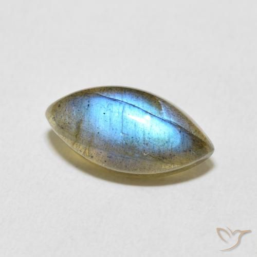 Labradorite Multicolore naturale da 5.11 ct, Taglio marquise, Traslucido