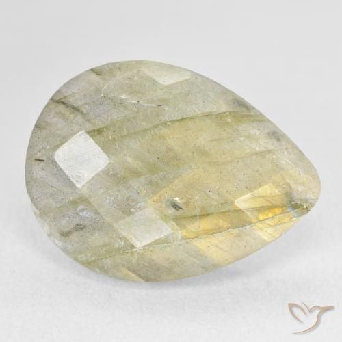 Labradorite Multicolore naturale da 9.61 ct, Forma a pera, Traslucido