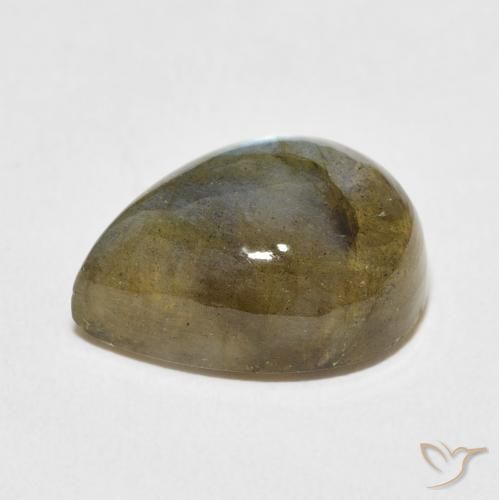 Labradorite Multicolore naturale da 9.66 ct, Forma a pera, Traslucido
