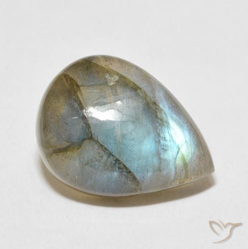 Labradorite Multicolore naturale da 7.51 ct, Forma a pera, Traslucido