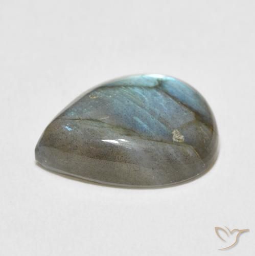 Labradorite Multicolore naturale da 7.51 ct, Forma a pera, Traslucido