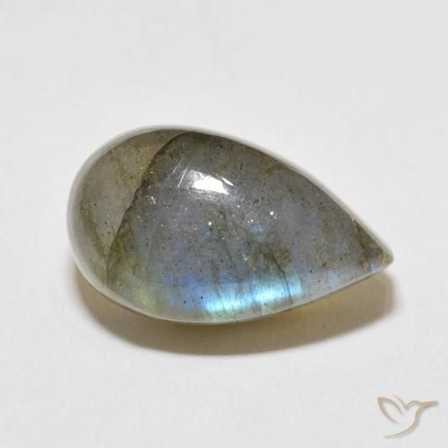 Labradorite Multicolore naturale da 11.18 ct, Forma a pera, Traslucido