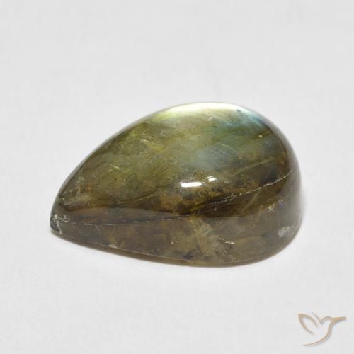Labradorite Multicolore naturale da 13.30 ct, Forma a pera, Traslucido