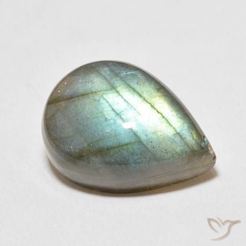 Labradorite Multicolore naturale da 14.15 ct, Forma a pera, Traslucido