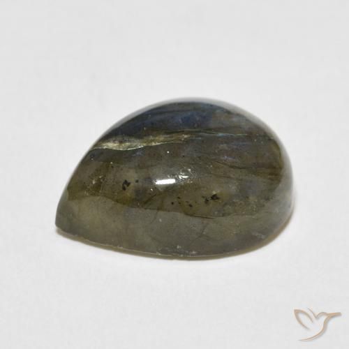Labradorite Multicolore naturale da 9.03 ct, Forma a pera, Traslucido