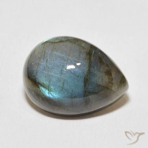 Labradorite Multicolore naturale da 9.66 ct, Forma a pera, Traslucido