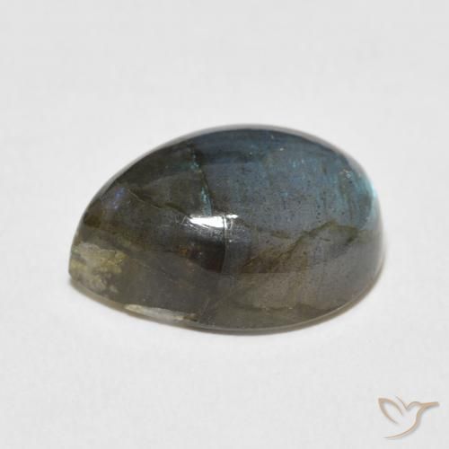 Labradorite Multicolore naturale da 9.66 ct, Forma a pera, Traslucido