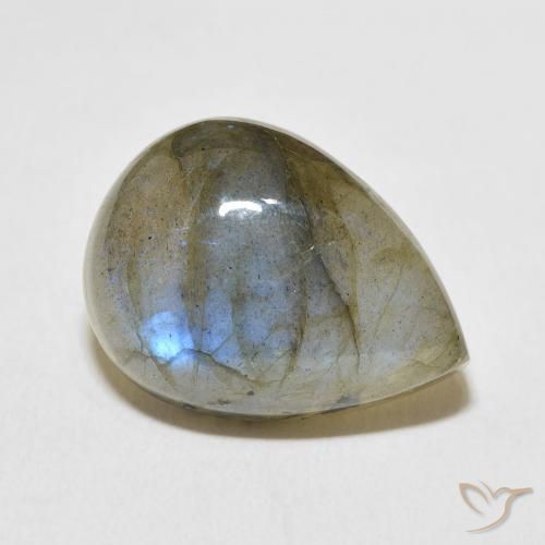 Labradorite Multicolore naturale da 17.73 ct, Forma a pera, Traslucido