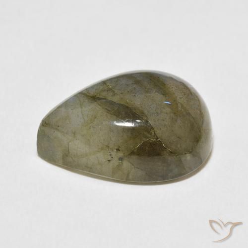 Labradorite Multicolore naturale da 17.73 ct, Forma a pera, Traslucido