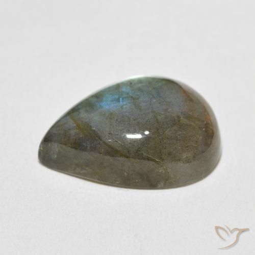 Labradorite Multicolore naturale da 15.65 ct, Forma a pera, Traslucido