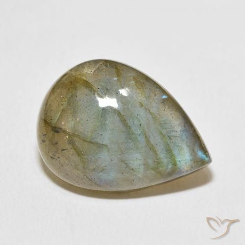 Labradorite Multicolore naturale da 14.28 ct, Forma a pera, Traslucido