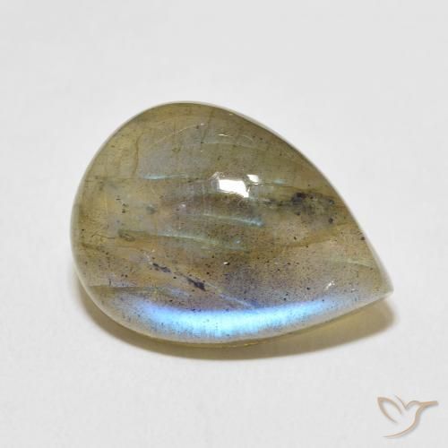 Labradorite Multicolore naturale da 15.04 ct, Forma a pera, Traslucido