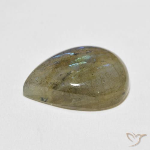 Labradorite Multicolore naturale da 15.04 ct, Forma a pera, Traslucido