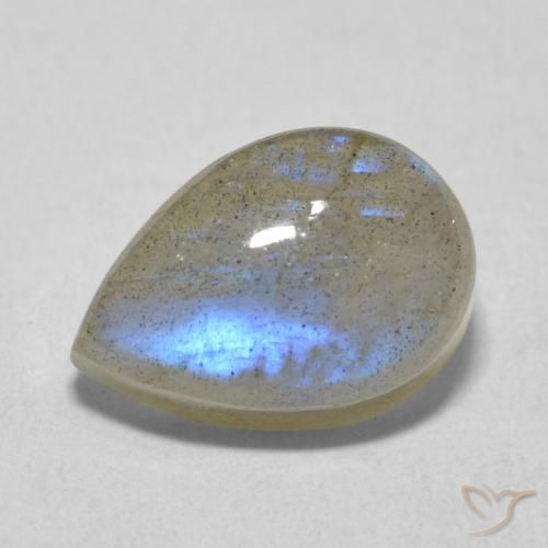 Labradorite Multicolore naturale da 6.84 ct, Forma a pera, Traslucido