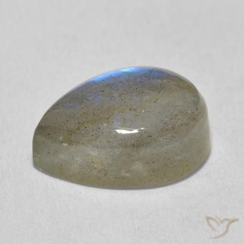Labradorite Multicolore naturale da 6.84 ct, Forma a pera, Traslucido