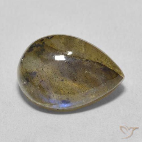 Labradorite Multicolore naturale da 5.98 ct, Forma a pera, Traslucido