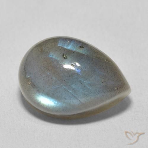 Labradorite Multicolore naturale da 7.36 ct, Forma a pera, Traslucido