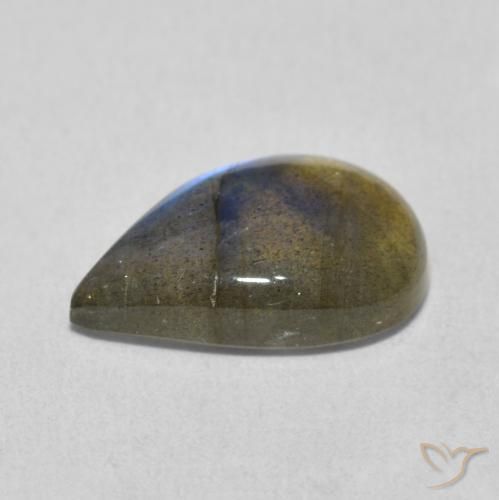 Labradorite Multicolore naturale da 3.98 ct, Forma a pera, Traslucido