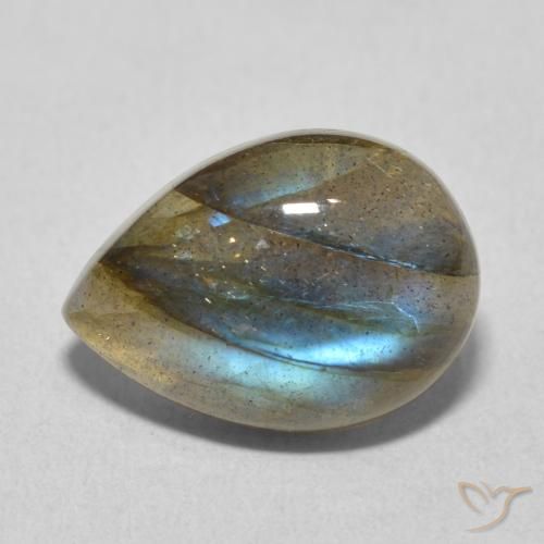 Labradorite Multicolore naturale da 6.00 ct, Forma a pera, Trasparente/Traslucido