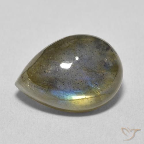 Labradorite Multicolore naturale da 6.49 ct, Forma a pera, Traslucido
