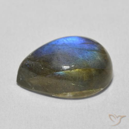 Labradorite Multicolore naturale da 6.49 ct, Forma a pera, Traslucido