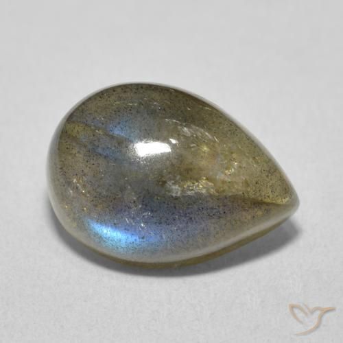 Labradorite Multicolore naturale da 6.16 ct, Forma a pera, Traslucido
