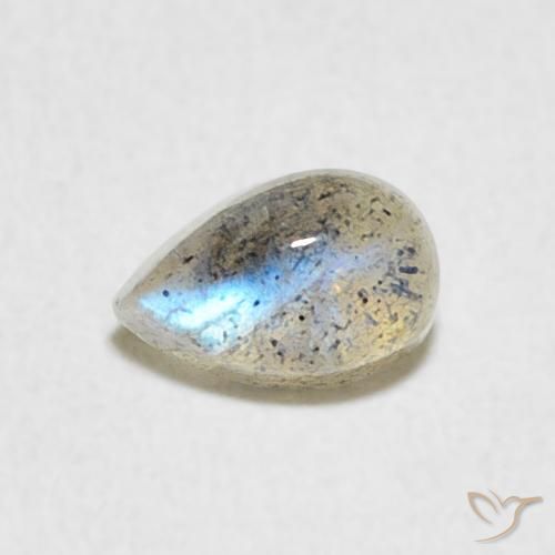 0.55ct Naturale Multicolore Labradorite, Forma a pera, Traslucido