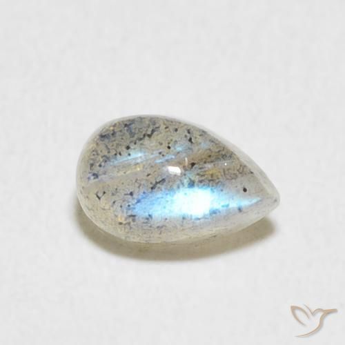 Labradorite Multicolore naturale da 0.55 ct, Forma a pera, Traslucido