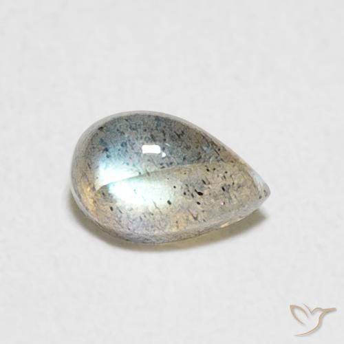 Labradorite Multicolore naturale da 0.47 ct, Forma a pera, Traslucido
