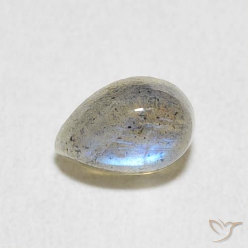 0.56ct Naturale Multicolore Labradorite, Forma a pera, Traslucido