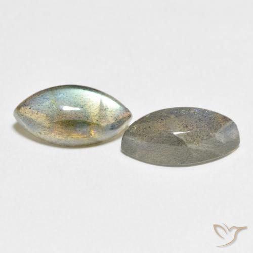 Gemme di Labradorite Multicolore naturale da 7.94 ct, Taglio marquise, Traslucido