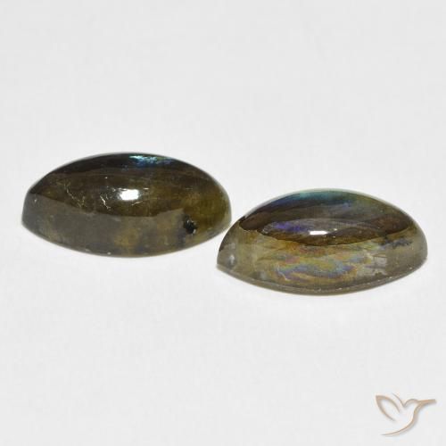 Gemme di Labradorite Multicolore naturale da 7.68 ct, Taglio marquise, Traslucido