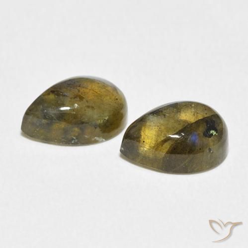 Gemme di Labradorite Multicolore naturale da 3.20 ct, Forma a pera, Traslucido