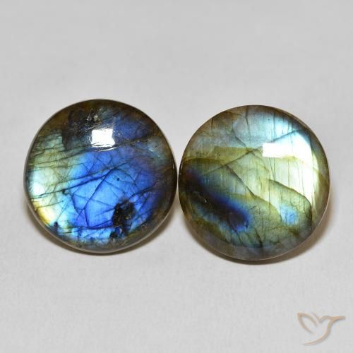 54.37ctw Naturale Multicolore Labradorite, Rotondo, Traslucido